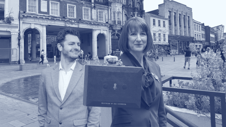 A cover image depicting Jack Abbott and Rachel Reeves in Ipswich